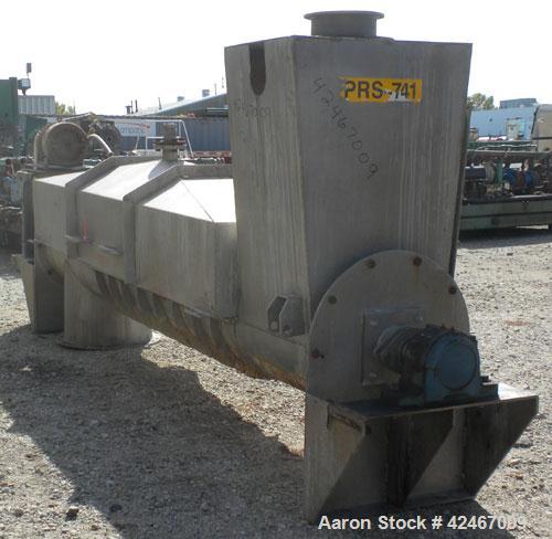 Used Stainless Steel Continental Conveyor & Machine Works Dewatering Screw Conv