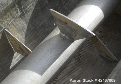 Used Stainless Steel Continental Conveyor & Machine Works Dewatering Screw Conv