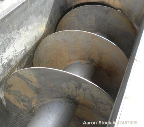 Used Stainless Steel Continental Conveyor & Machine Works Dewatering Screw Conv