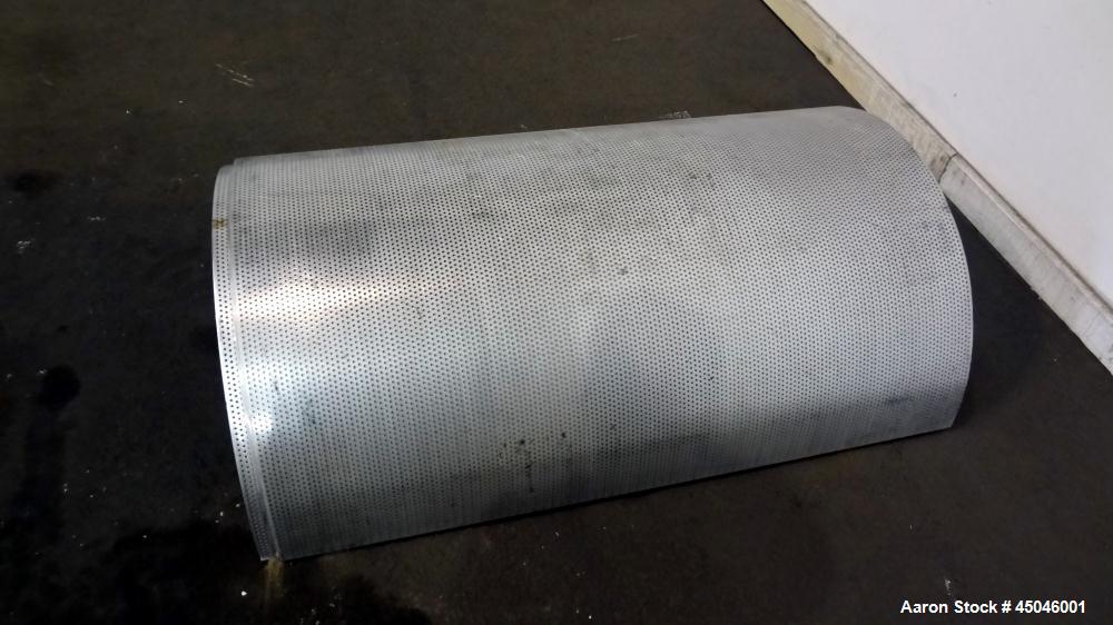 Used Andritz Dupps Wet Slurry Design Screw Press, Model 3016C, 304 Stainless Steel.  30" Diameter x 169" long cored screw, serial #06-1003, National Board #2575, rated 100 psi at 340 degrees F, maxim...