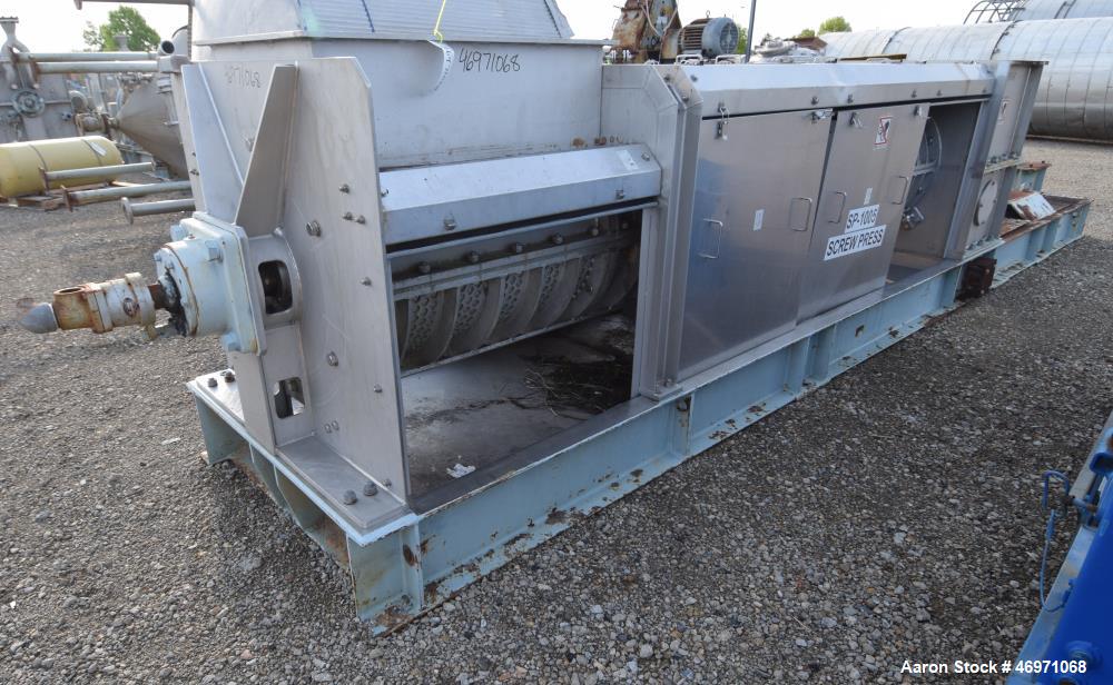Used FKC Screw Press, Model SHX-600X3500L