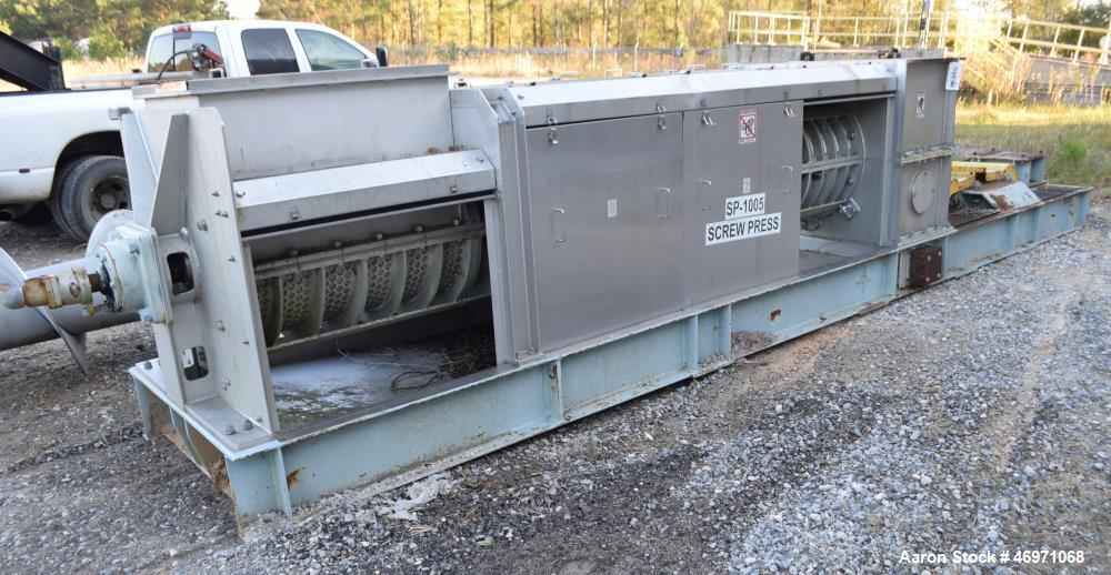 Used FKC Screw Press, Model SHX-600X3500L