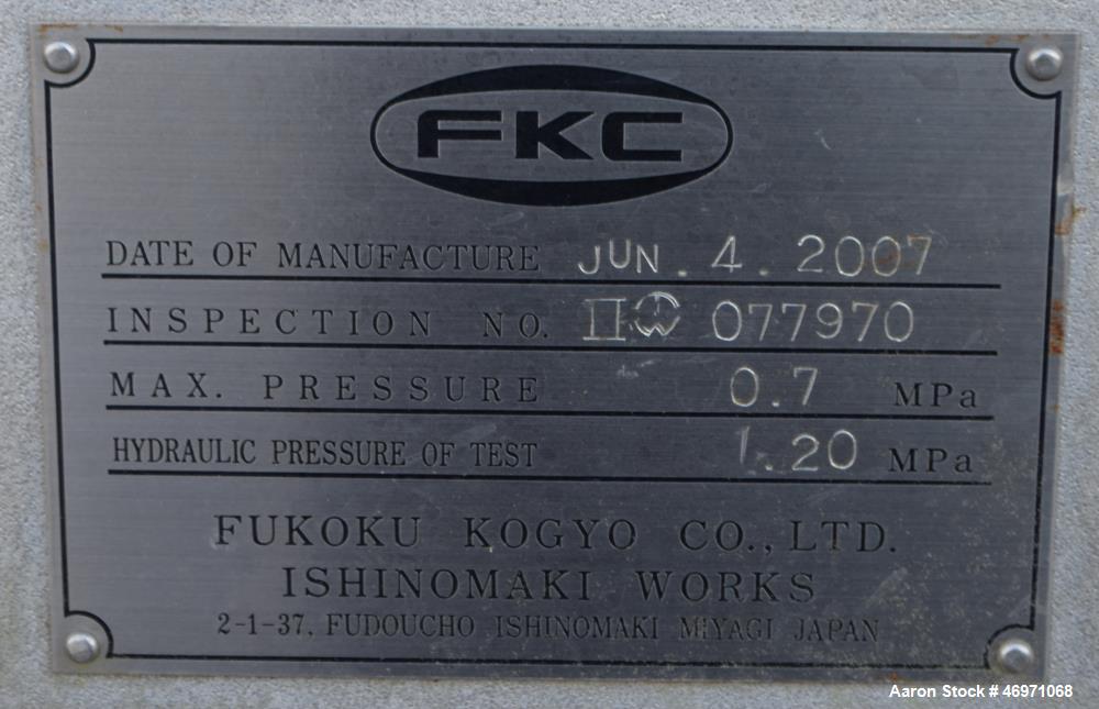 Used FKC Screw Press, Model SHX-600X3500L
