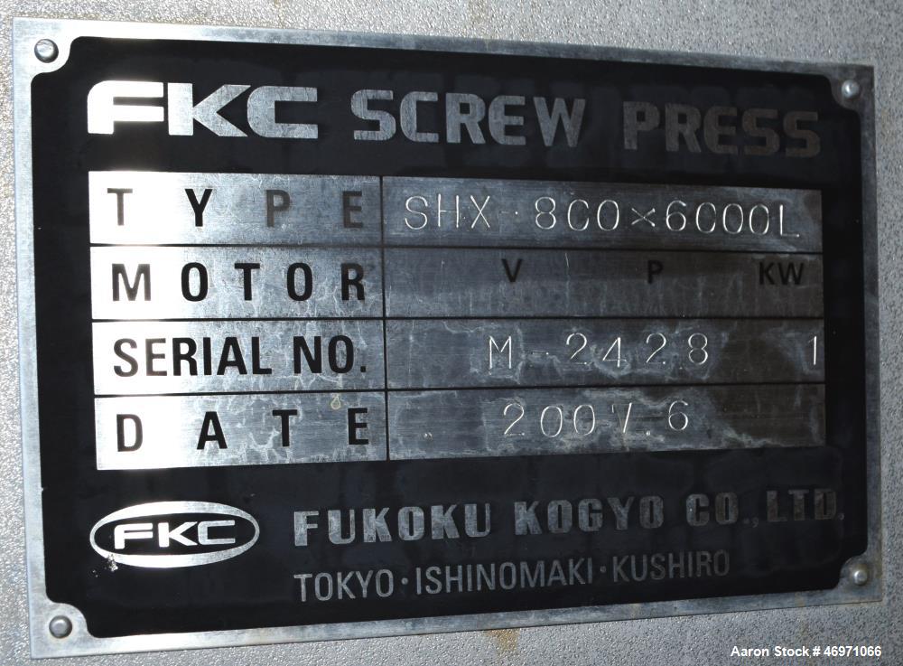 Used FKC Screw Press Parts Machine