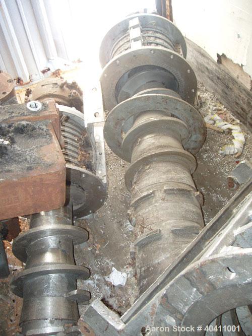 Used French Oil Mill Machinery 14" Dewatering Press, model N-110-12-MPC. Includes N series gearbox; short frame; (2) H-2-14" gearboxes with frame; new, unmilled piece of shaft material 17-4 PH anneal...