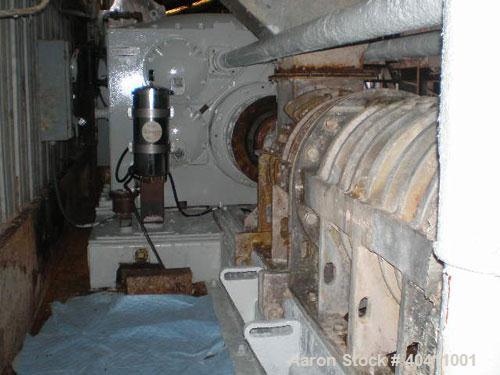 Used French Oil Mill Machinery 14" Dewatering Press, model N-110-12-MPC. Includes N series gearbox; short frame; (2) H-2-14" gearboxes with frame; new, unmilled piece of shaft material 17-4 PH anneal...