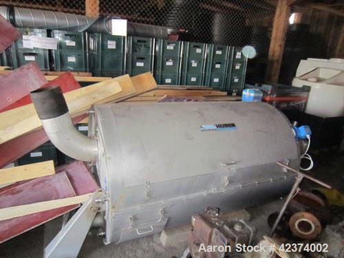 Used Huber Rotamat RoS 2-3 Screw Dewatering Press for removal of wastewater solids. 1236 - 1942 cubic feet/hour (35 - 55 m3/h) capacity, single screw with screw size 68.9"/27.6" (1750/700 mm), 2.8 m2...