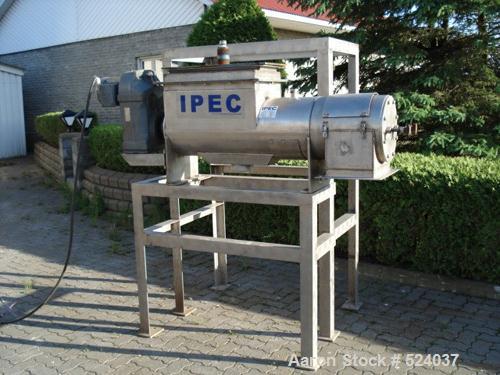 USED: IPEC dewatering shafted press, model 836. Stainless steel withstand. Comes with Altivar 18 adjustable drive, 220 volt,...