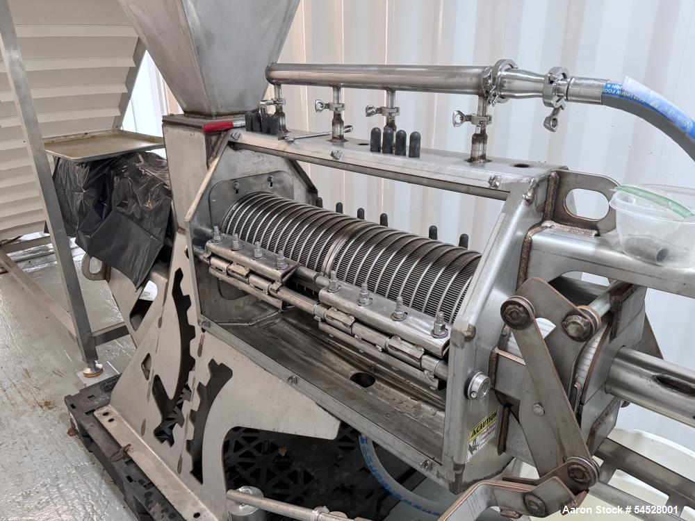 Used AL-INS MS-10 Stainless Steel Screw Press Separator – 75-100 GPM Capacity – Built 2024