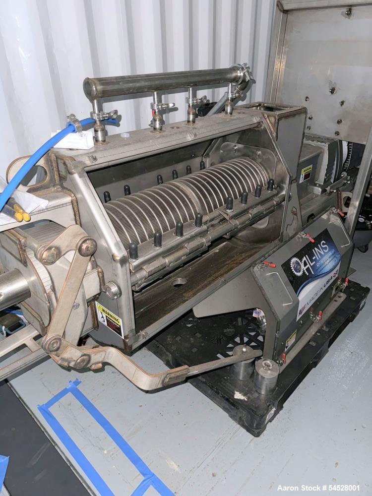 Used AL-INS MS-10 Stainless Steel Screw Press Separator – 75-100 GPM Capacity – Built 2024