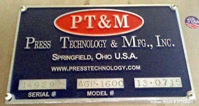 Used- Press Technology & Manufacturing (PT&M) Style AGP Agri-Press, Model AGP-1