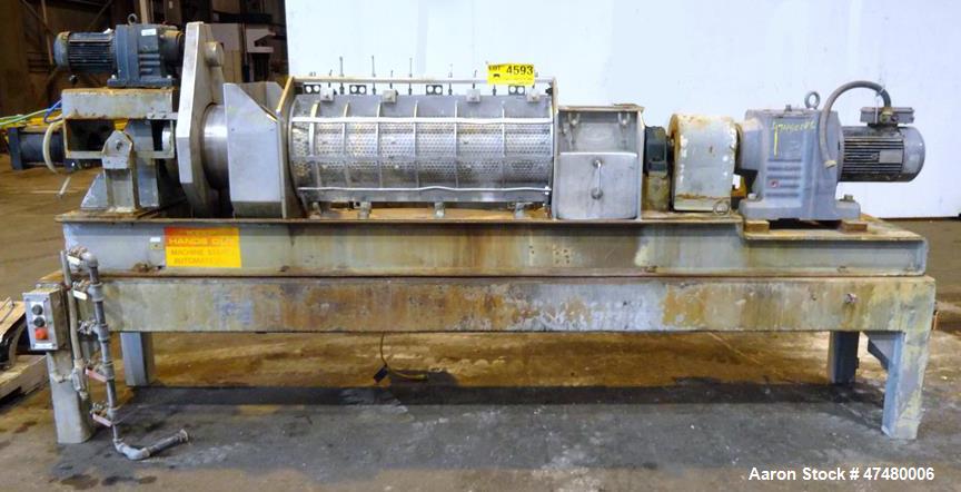 Used Rietz Screw Press Model RSP-10-K2, 304 Stainless steel
