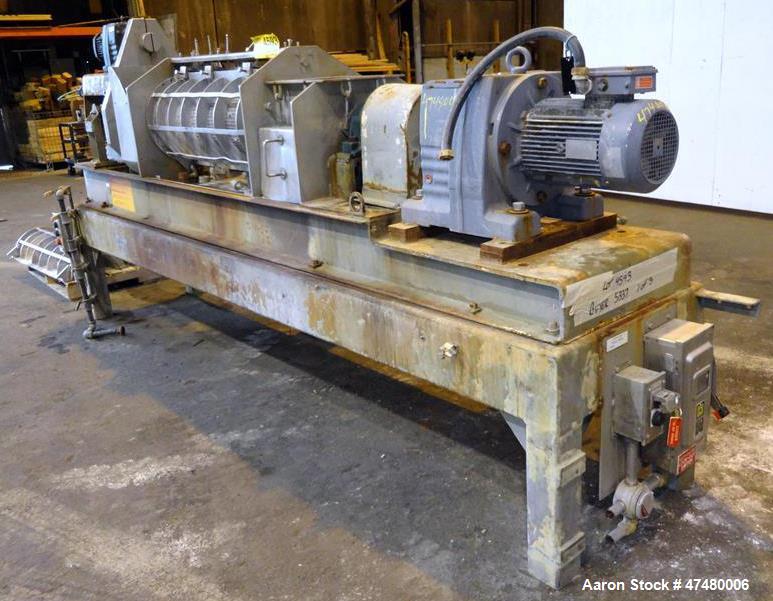 Used Rietz Screw Press Model RSP-10-K2, 304 Stainless steel