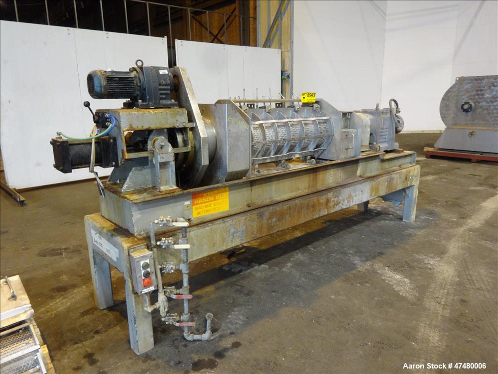 Used Rietz Screw Press Model RSP-10-K2, 304 Stainless steel