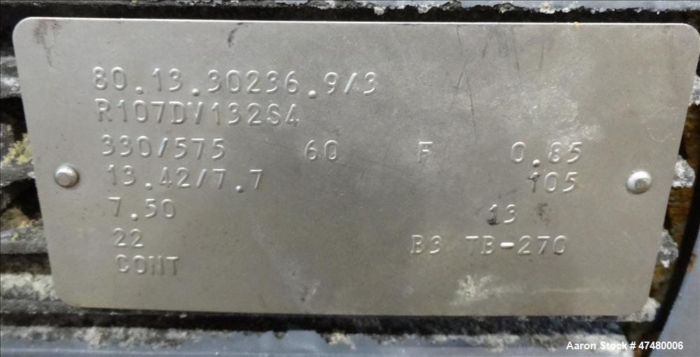 Used Rietz Screw Press Model RSP-10-K2, 304 Stainless steel