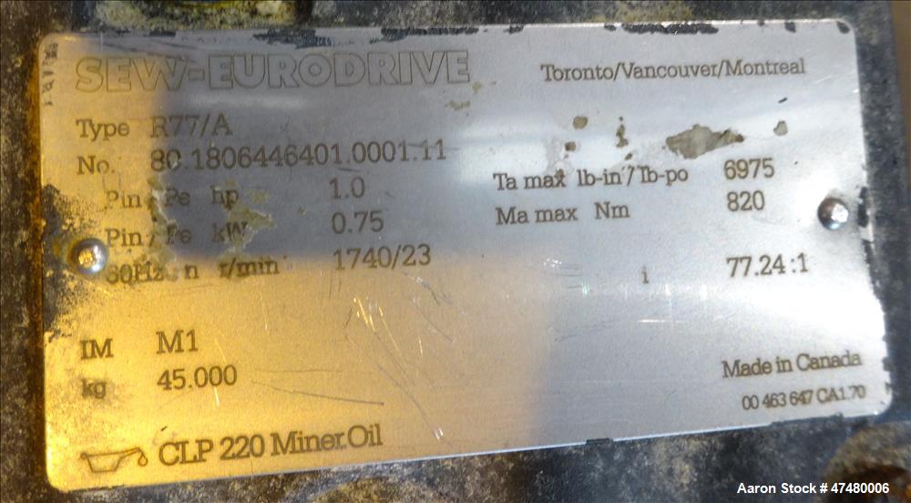 Used Rietz Screw Press Model RSP-10-K2, 304 Stainless steel