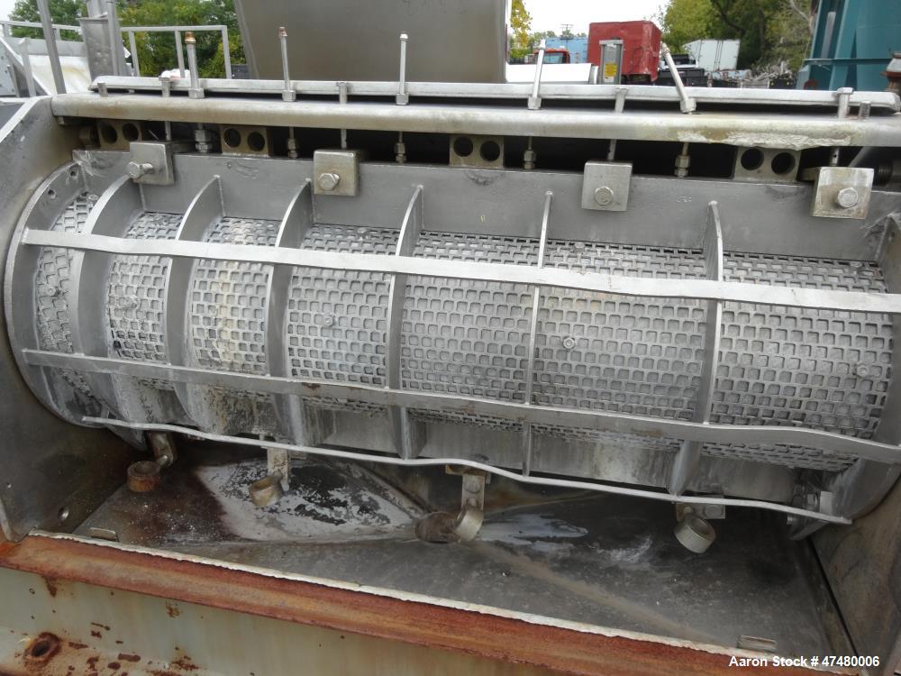 Used Rietz Screw Press Model RSP-10-K2, 304 Stainless steel