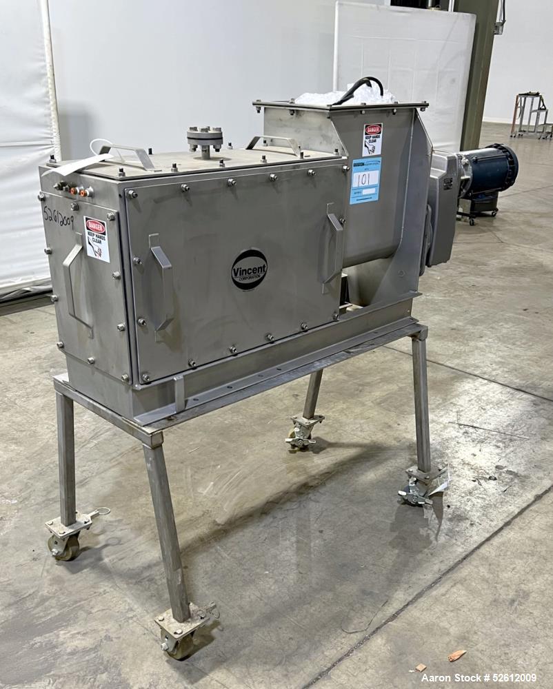 Used Vincent Corporation Compact Screw Press. Model CP-4-VT