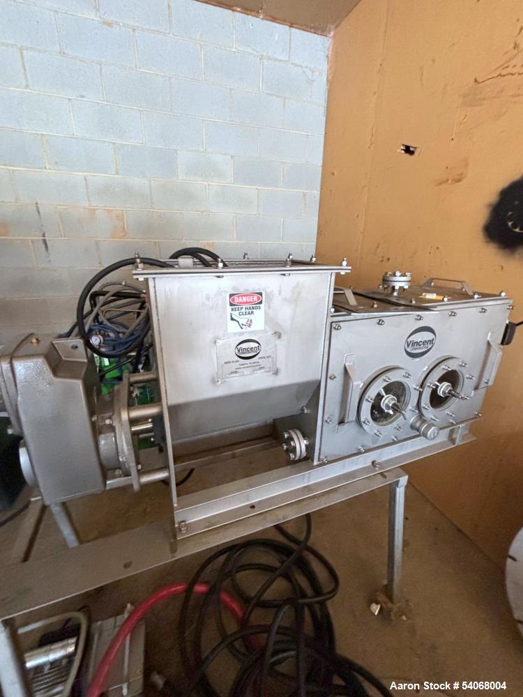 Used Vincent Corporation Compact Screw Press | Model CP-4-VT | 4" Screw | 1.5 HP | Industrial Dewatering