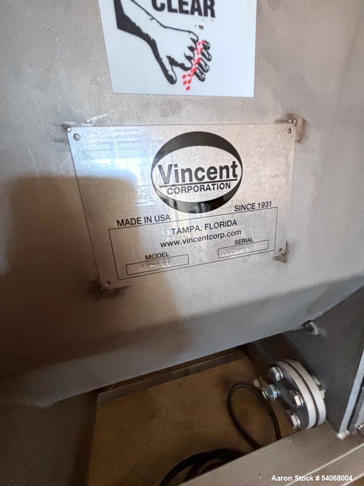 Used Vincent Corporation Compact Screw Press | Model CP-4-VT | 4" Screw | 1.5 HP | Industrial Dewatering