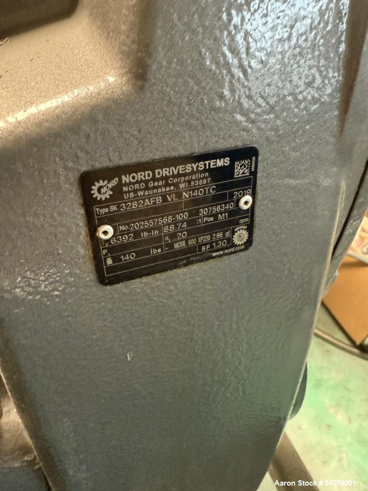 Used Vincent CP-6-VT Vapor-Tight Screw Press | 304 Stainless Steel | 350 lb/hr Dry Basis