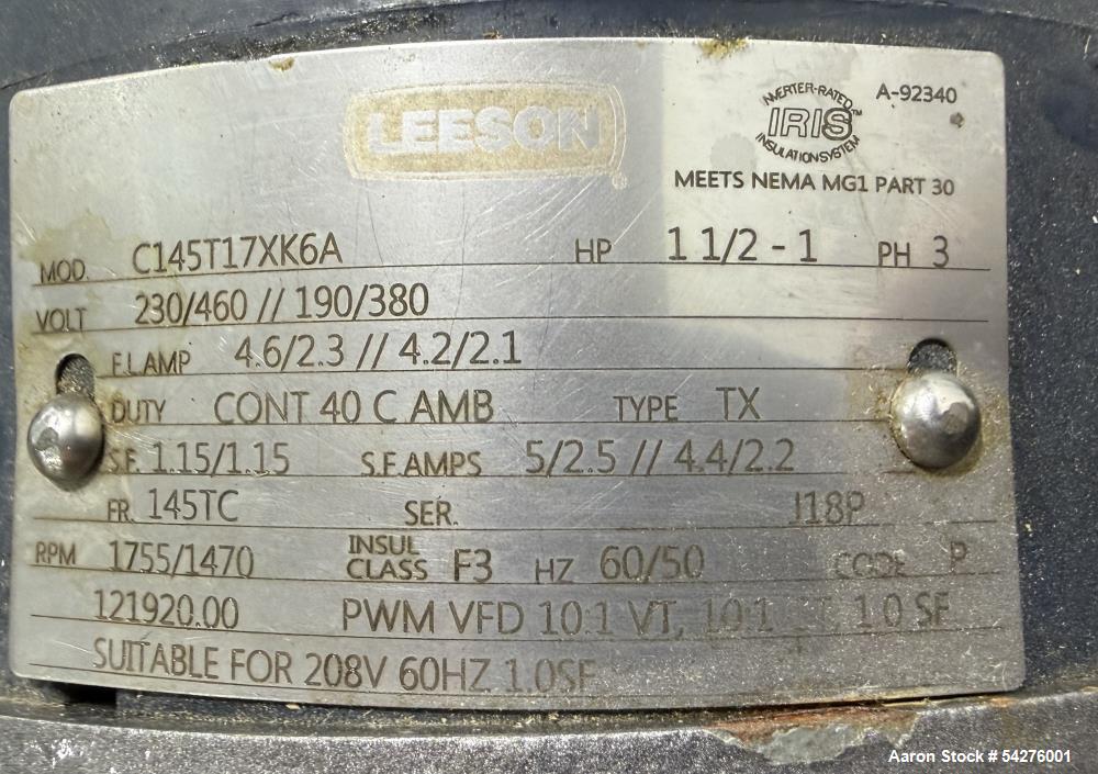 Vincent CP-4-VT Screw Press | 150–500 lb/hr | Vapor-Tight Stainless Unit