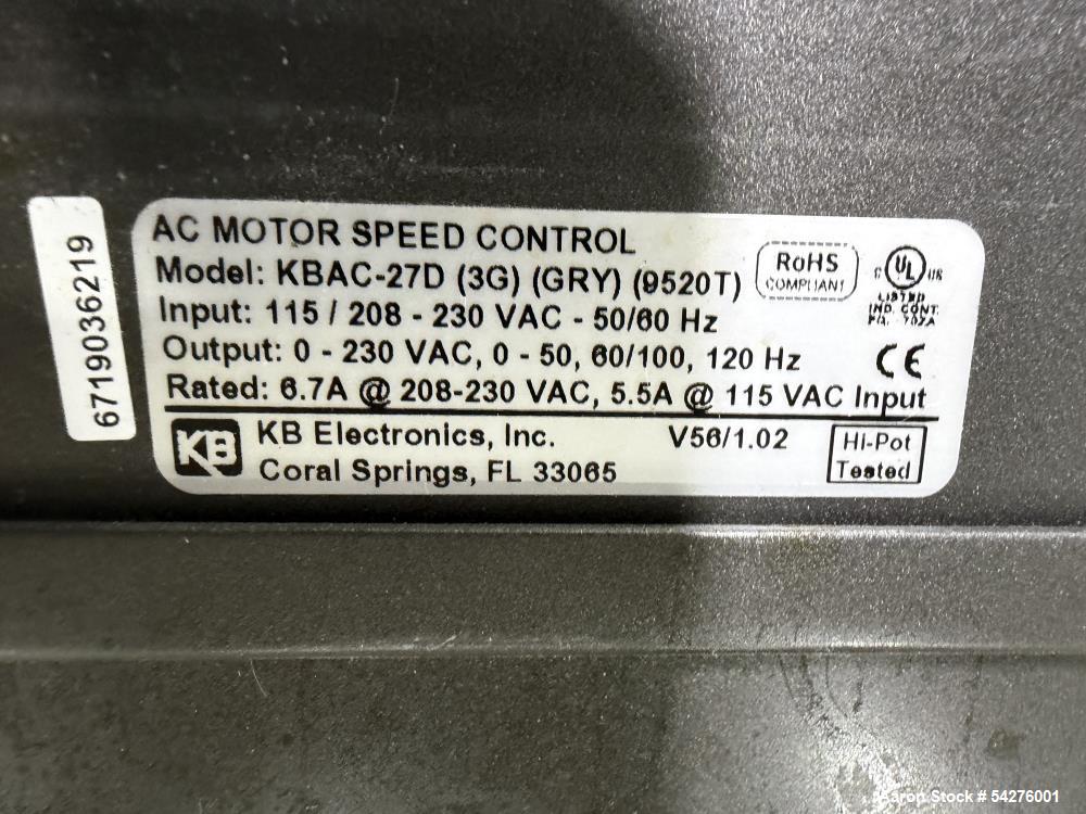 Vincent CP-4-VT Screw Press | 150–500 lb/hr | Vapor-Tight Stainless Unit