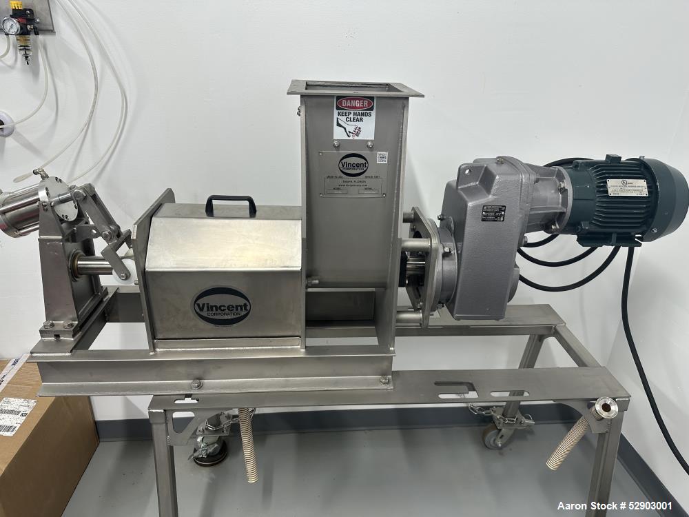 Used- Vincent Lab Screw Press; Model CP-4. 0.5-1