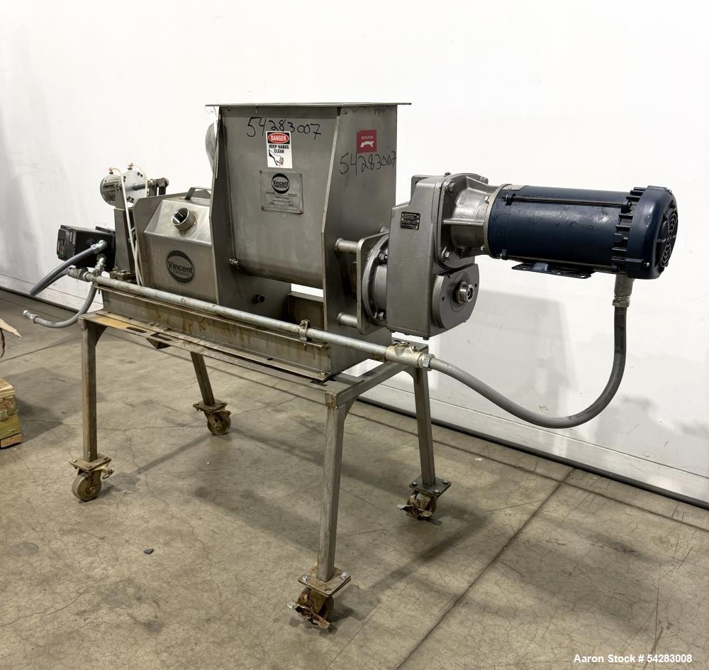 Used Vincent Screw Press  Model CP-4 (150-500 Lbs/Hr Capacity)