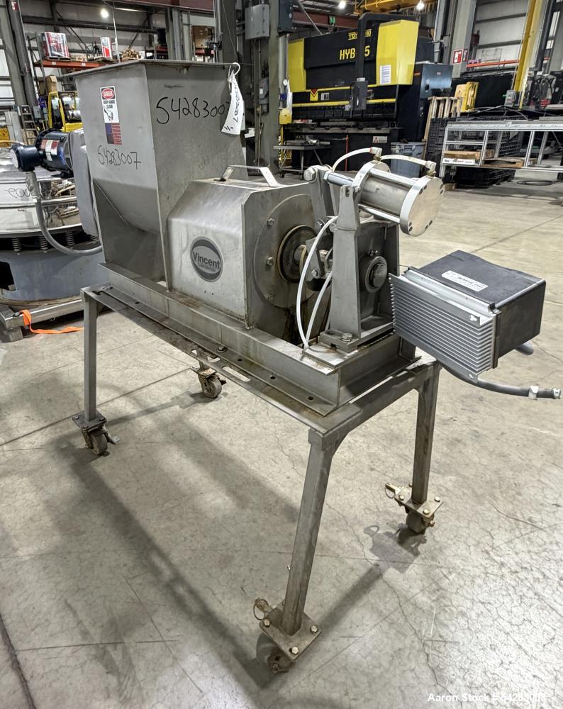 Used Vincent Screw Press  Model CP-4 (150-500 Lbs/Hr Capacity)