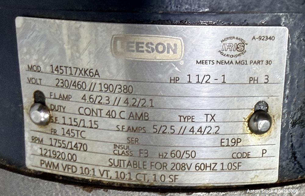 Used Vincent Screw Press  Model CP-4 (150-500 Lbs/Hr Capacity)