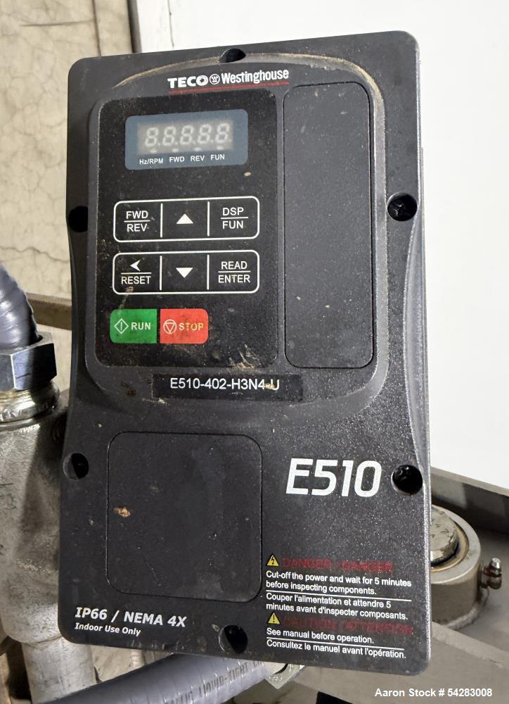 Used Vincent Screw Press  Model CP-4 (150-500 Lbs/Hr Capacity)