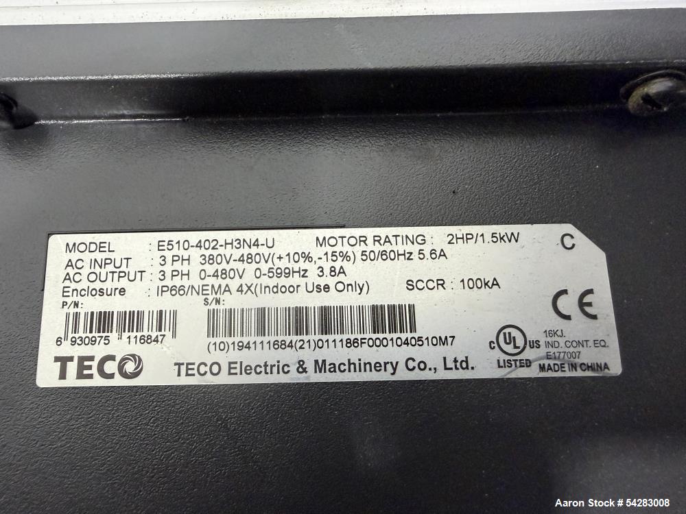 Used Vincent Screw Press  Model CP-4 (150-500 Lbs/Hr Capacity)