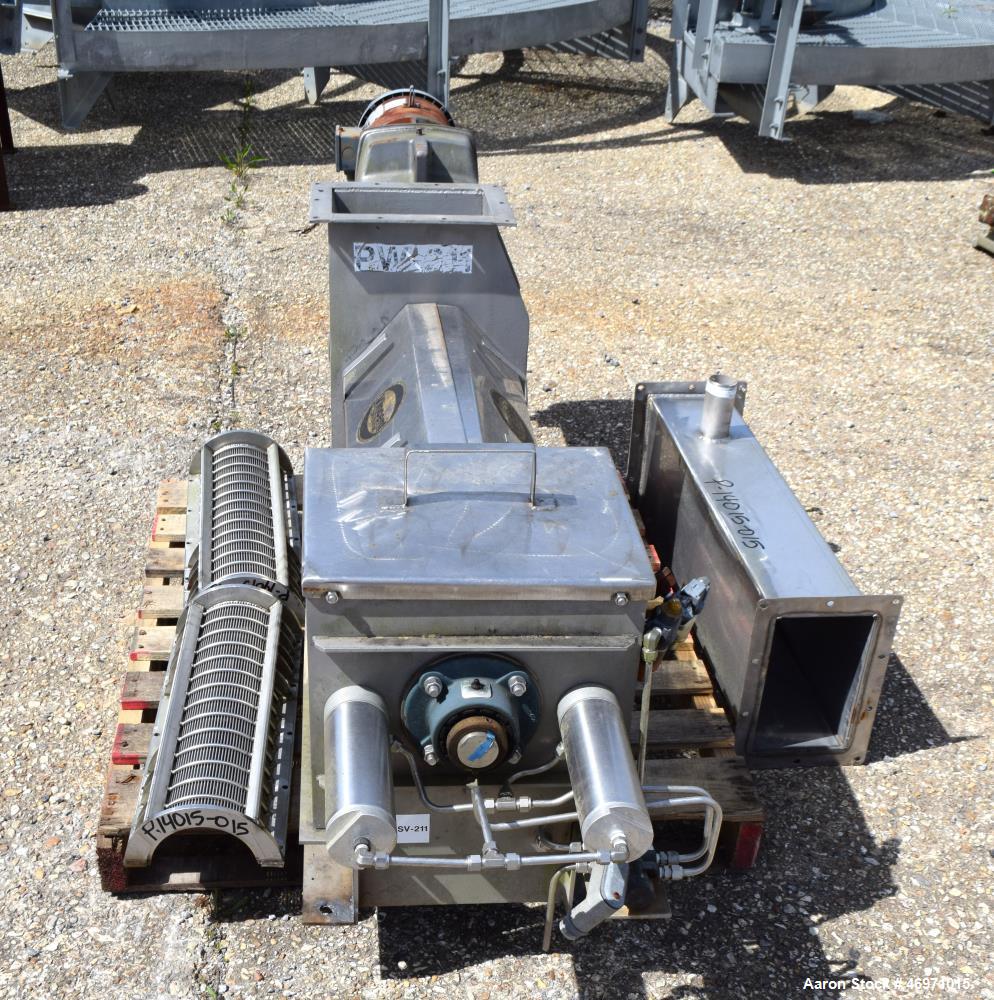 Used Vincent Corporation CP Horizontal Screw Press, Model CP-6, Stainless Steel