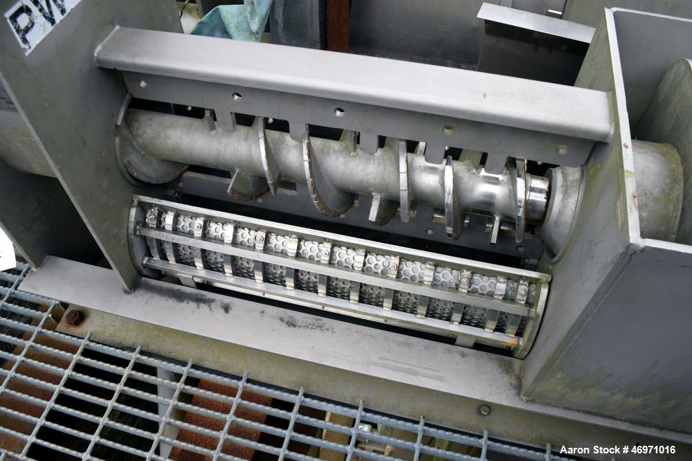 Used Vincent Corporation CP Horizontal Screw Press, Model CP-6, Stainless Steel