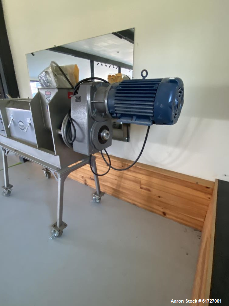 Unused - Vincent Screw Press, Model CP-6, 6", Stainless steel.  5 HP Motor. With Westinghouse TECO E510 Control.  Built 2019.