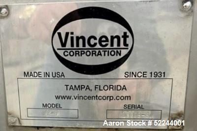 Used- Vincent Corporation Horizontal Screw Press