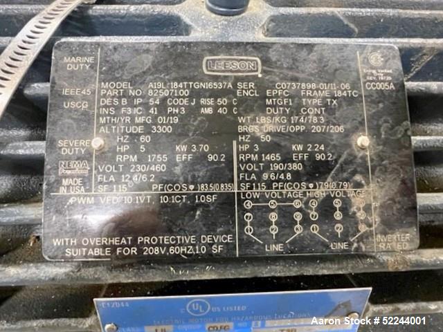 Used Vincent Corporation Horizontal Screw Press