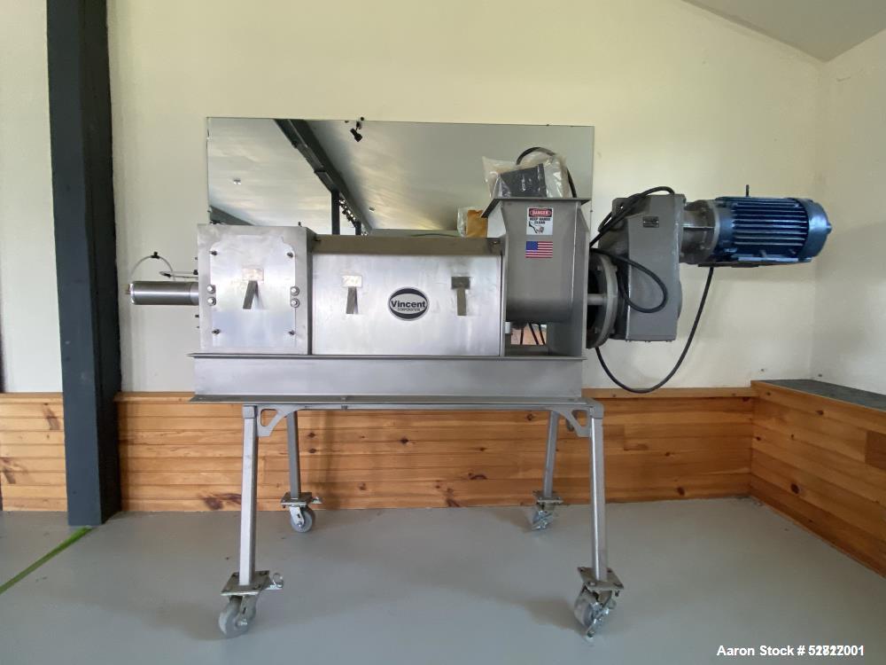 UsedVincent Dewatering Screw Press, Model CP6,