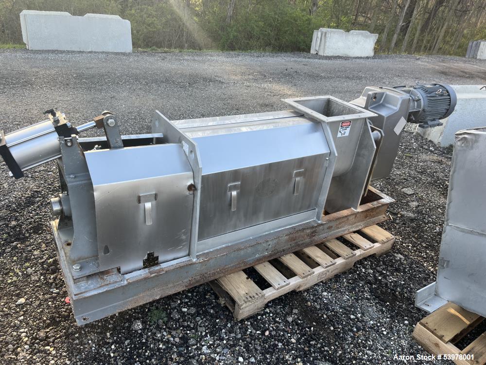 Used Vincent KP-10 Screw Press – 10" SS Screw, 7.5 HP, 10–100 GPM, Heavy-Duty Dewatering