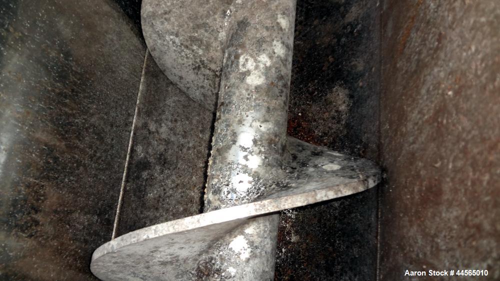 Used Vincent Horizontal Screw Press, Model VP16K2, 304 Stainless Steel. Approximate 16" diameter x 8" long screw, approximate capacity based on 55 pounds a cubic foot is 30,000 pounds an hour. Perfor...