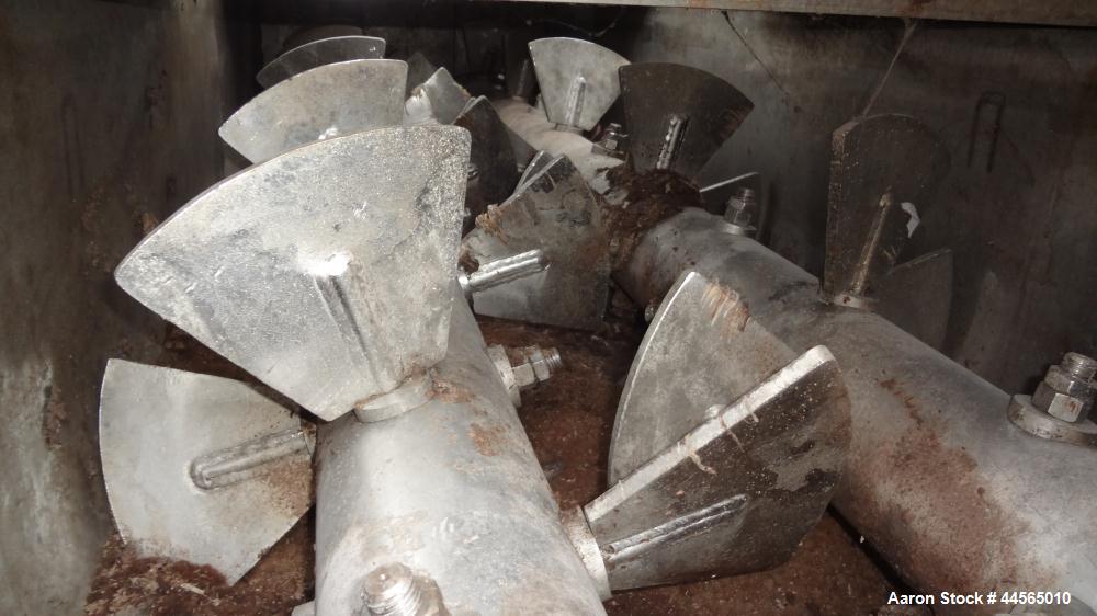 Used Vincent Horizontal Screw Press, Model VP16K2, 304 Stainless Steel. Approximate 16" diameter x 8" long screw, approximate capacity based on 55 pounds a cubic foot is 30,000 pounds an hour. Perfor...