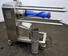 Used Arai Machinery Horizontal Filter Screw Press, Model MM-2, 316 Stainless Steel. Designed for continuous solid-liquid separation filtration. Consists of (1) approximately 6” diameter x 24” long M-...