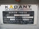 Used- Black Clawson /Kadant Tapered Screw Dewatering Press, Model S2302.