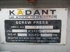Used Black Clawson /Kadant Tapered Screw Dewatering Press, Model S2302.