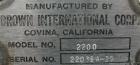 USED: Brown International extractor finisher, model 2200, 304 stainless steel. Approximate 5