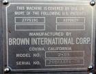 Used Brown International Extractor Finisher De-Watering Separator, Model 2503, Stainless Steel. Input capacity up to 200 gallons per minute depending on product. Approximate 12
