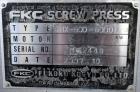 Used- FKC Screw Press, Model SHX-800X6000L