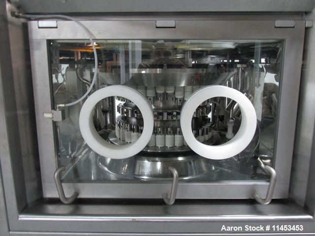 Used Used IMA Comprima 300 rotary tablet press, stainless steel product contact parts, 36 station turret, 5 mm - 16 mm round max tablet diameter, 5 mm - 17 mm oblong tablet size, with CIP nozzles, tu...