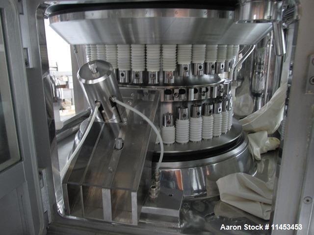 Used Used IMA Comprima 300 rotary tablet press, stainless steel product contact parts, 36 station turret, 5 mm - 16 mm round max tablet diameter, 5 mm - 17 mm oblong tablet size, with CIP nozzles, tu...